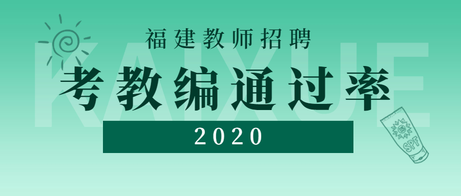 福建教師考編通過率